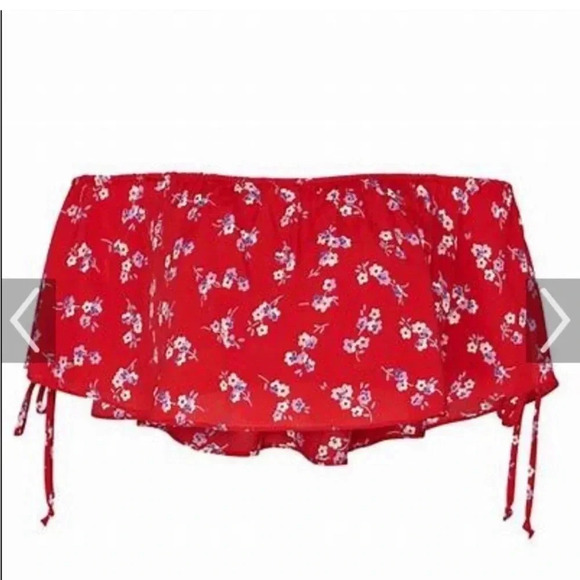 Revolve flynn Skye floral off the shoulder crop top - Picture 6 of 7